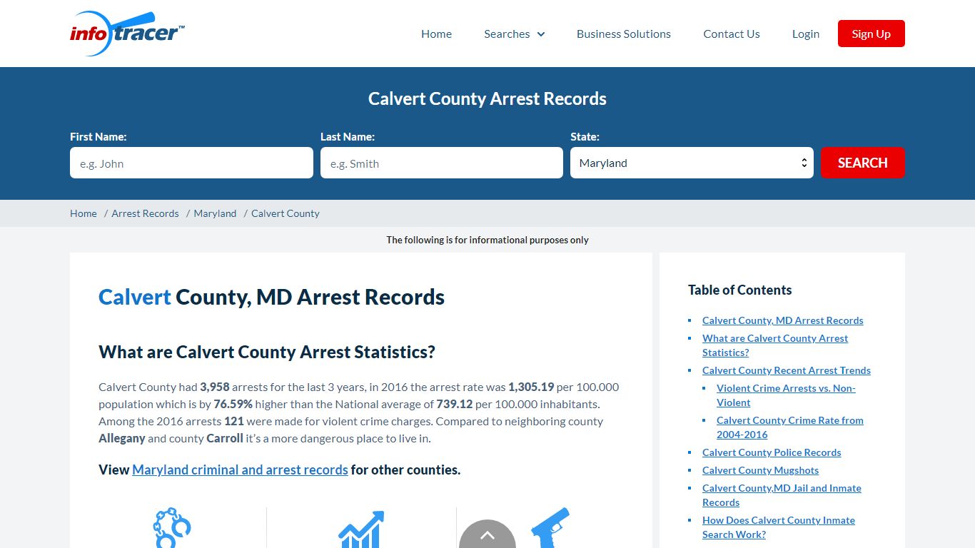 Calvert County, MD Arrests, Mugshots & Jail Records - InfoTracer