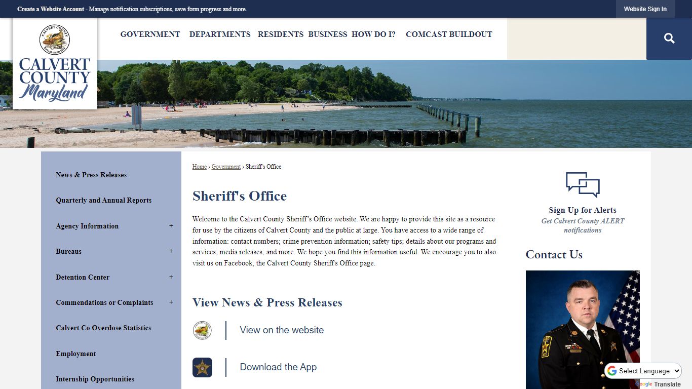 Sheriff's Office | Calvert County, MD - Official Website